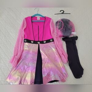 Halloween Monster High Draculara costume MEDIUM girls with wig